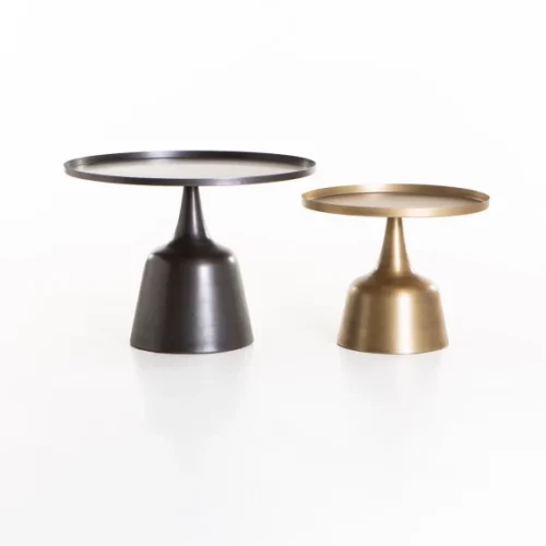 Britt Set Of 2 Tables- Bronze/Brass Antique 8971600114568 Multipurpose Table – Black
