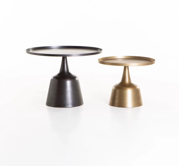 Britt Set Of 2 Tables- Bronze/Brass Antique 8971600114568 Multipurpose Table – Black