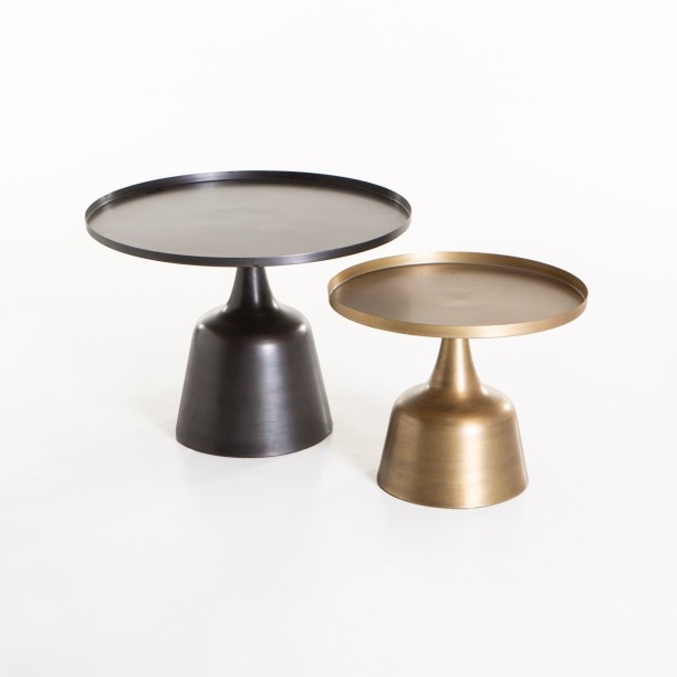 Britt Set Of 2 Tables- Bronze/Brass Antique 8971600114568 Multipurpose Table – Black - Image 2