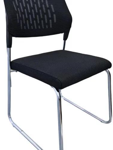 SPSP Stackable Mesh Ergonomic Visitor Office Chair Office Conference Chair Office Stacking Chair – Black