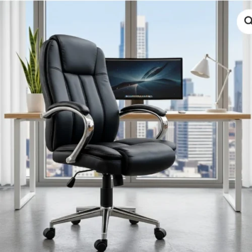 HOD Coral Executive Highback Office Adjustable Arm Chair – Black