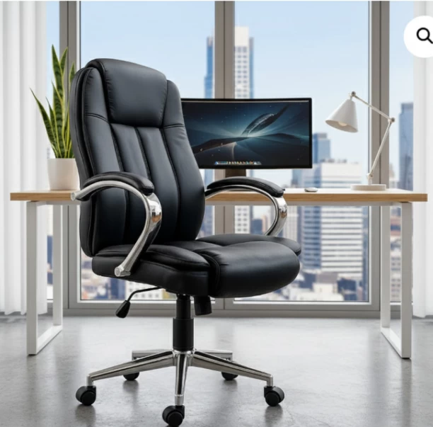 HOD Coral Executive Highback Office Adjustable Arm Chair – Black