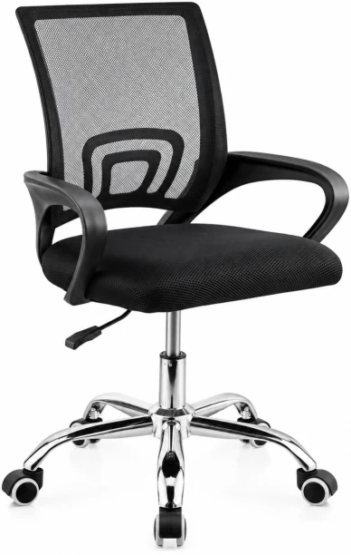 ArtisanFurniture Warehouse Simple ergonomic office chair with adjustable armrests and swivel chair - black Office Adjustable Arm Chair
