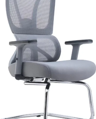 SMTE Office Chair Office Adjustable Arm Chair – Grey