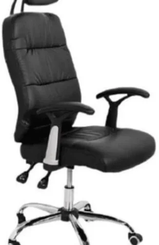 Eay Eay Thing - Reclining Office PU Leather Chair with Head & Arm rests - Black Office Executive Chair