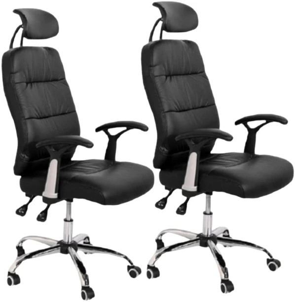 Eay Eay Thing Reclining Office PU Leather Chair with Head & Arm rests - Black Office Executive Chair