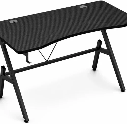 BREBLO computer table desk Solid Wood Computer Desk – Black