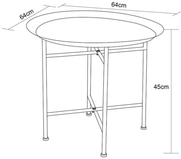 Siza 64cm Round Coffee Table 3697100351473 Multipurpose Table – Grey - Image 4