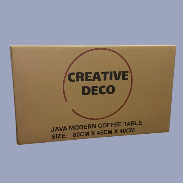 Creative Deco JAVA Modern Coffee Table - 80cm x 45cm - Natural Earth Brown Multipurpose Table - Image 6
