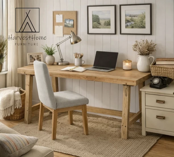 Harvest HHTC85004140WDFH Study Table – Farmhouse Honey - Image 3
