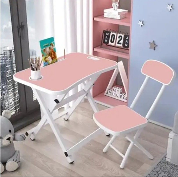 Transfigure TB003 Study Table – Pink, Chair Included - Image 2