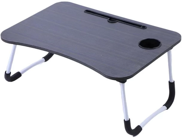 EZ Select Large Laptop Foldable Desk/Table Serving Tray with Tablet Stand Multipurpose Table – Black - Image 3