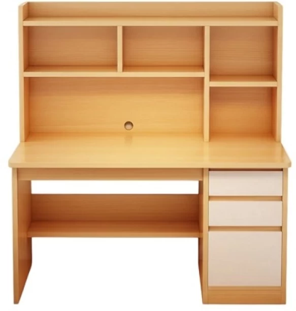 NNM 120CM Light Brown Study Table WIth Book Shelf Study Table