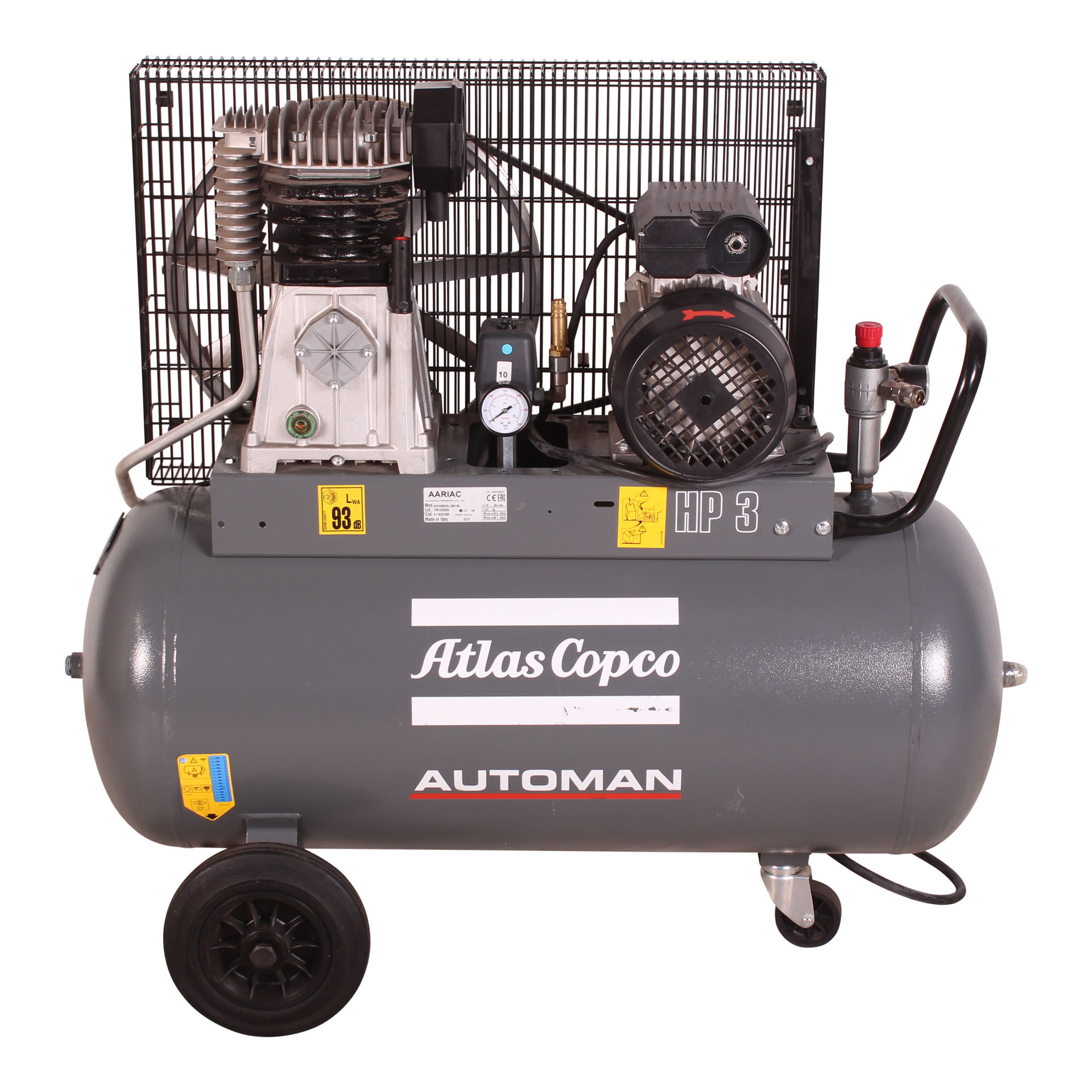AUTOMAN AC 30 E 90L 2.2 KW (3 HP) 230 V Belt Driven Mobile Air Compressor - Image 2