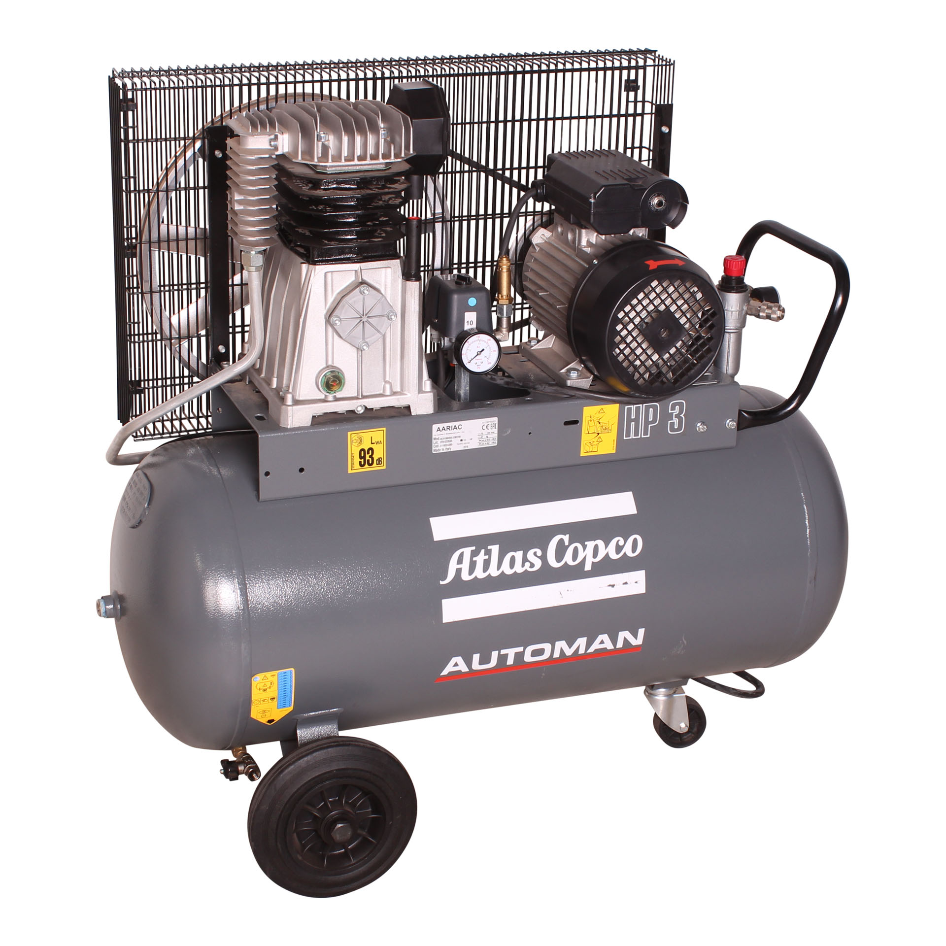 AUTOMAN AC 30 E 90L 2.2 KW (3 HP) 230 V Belt Driven Mobile Air Compressor - Image 3