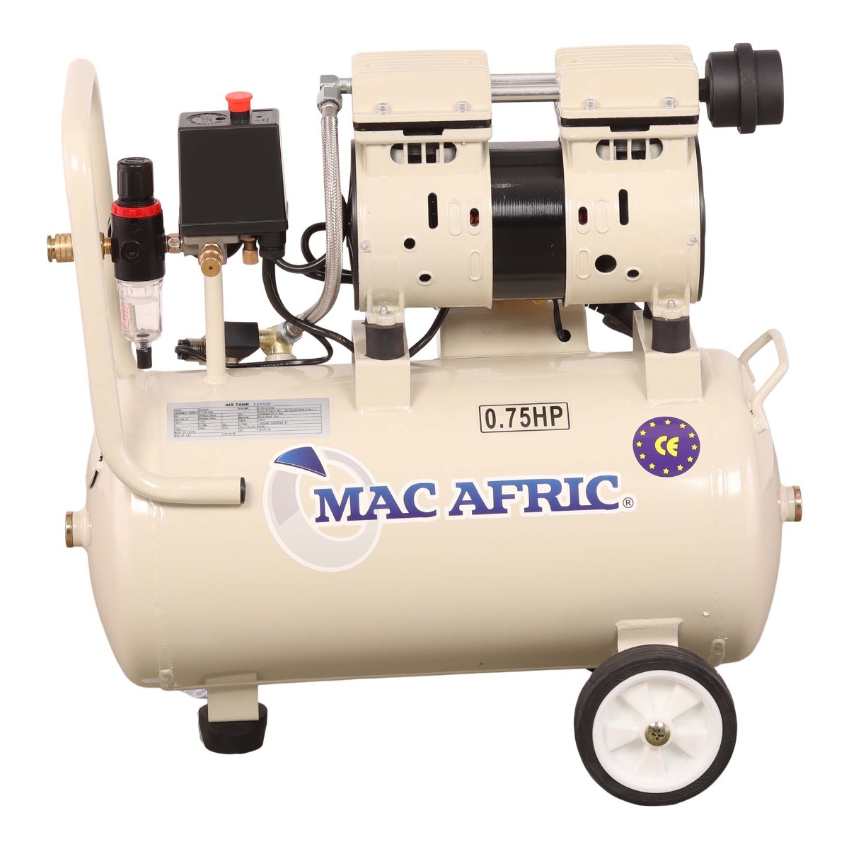 MAC AFRIC 24 Litre Silent Oil Free Compressor 550 W (0.7 HP) 230 V - Image 5