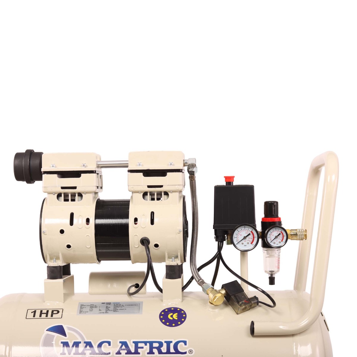 MAC AFRIC 50L Silent Oil Free Compressor 0.75 KW (1 HP) 230 V - Image 2
