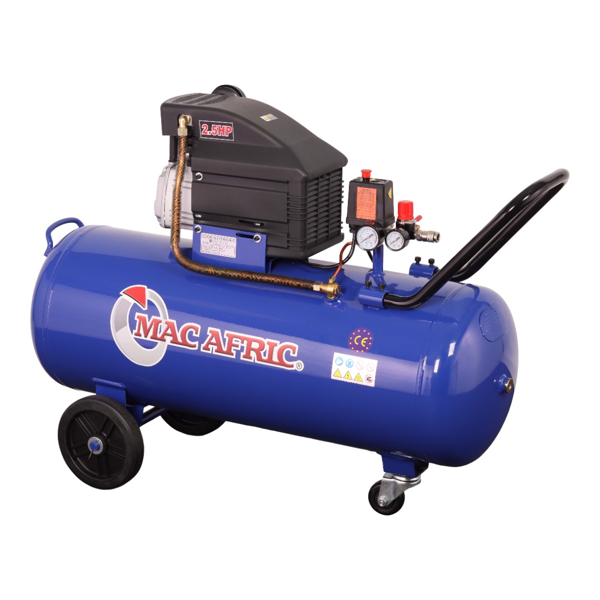 MAC AFRIC 100 Litre 1.5 KW (2.5 HP) 230 V Direct Drive Compressor