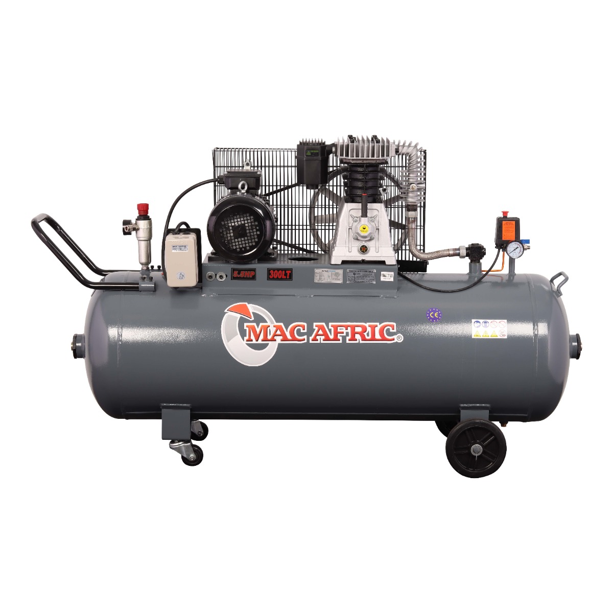 MAC AFRIC 300 Litre 4 KW (6 HP) 380 V Belt Driven Compressor - Image 2
