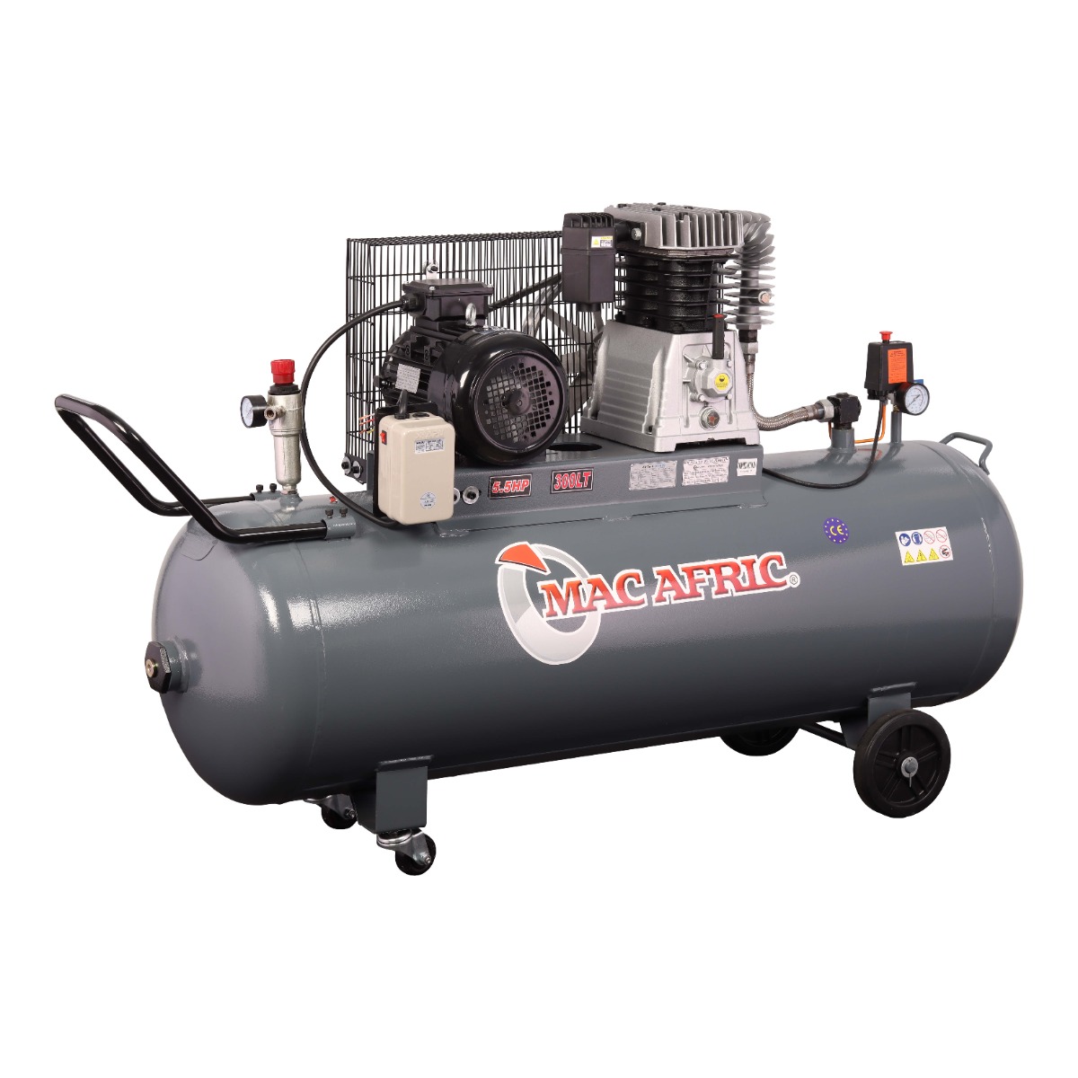 MAC AFRIC 300 Litre 4 KW (6 HP) 380 V Belt Driven Compressor - Image 3
