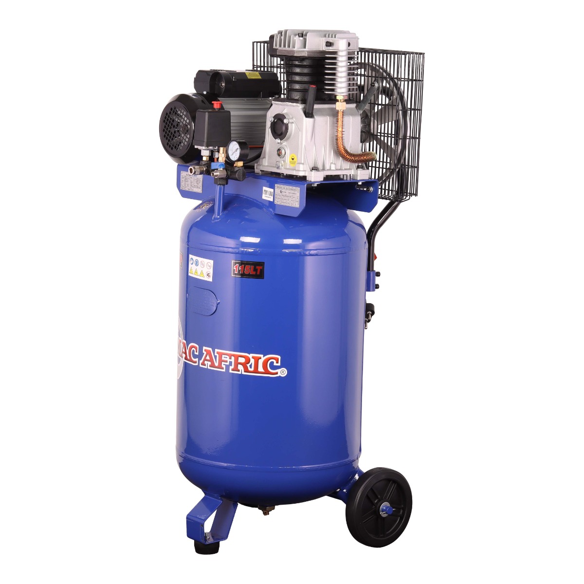 MAC AFRIC 100 Litre 2.2 KW (3 HP) 230 V Vertical Space Saver Belt Driven Compressor - Image 3
