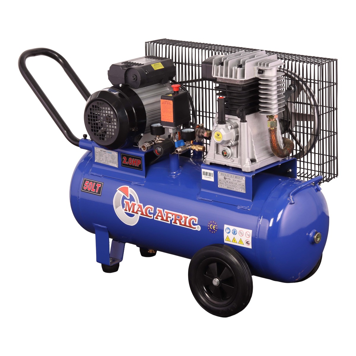 MAC AFRIC 50 Litre 1.5 KW (2 HP) 230 V Belt Driven Compressor