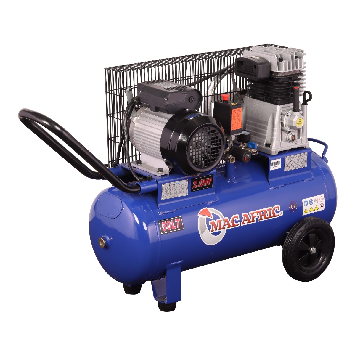MAC AFRIC 50 Litre 1.5 KW (2 HP) 230 V Belt Driven Compressor - Image 3