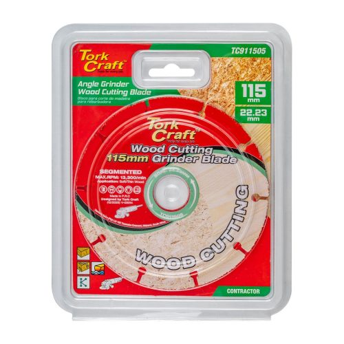 TORK CRAFT Wood Cutting Blade 115mm x 22.23mm for Angle Grinder