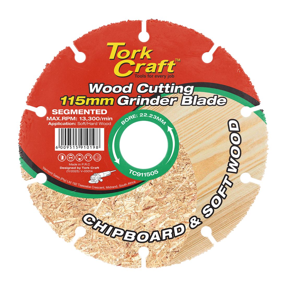 TORK CRAFT Wood Cutting Blade 115mm x 22.23mm for Angle Grinder - Image 2