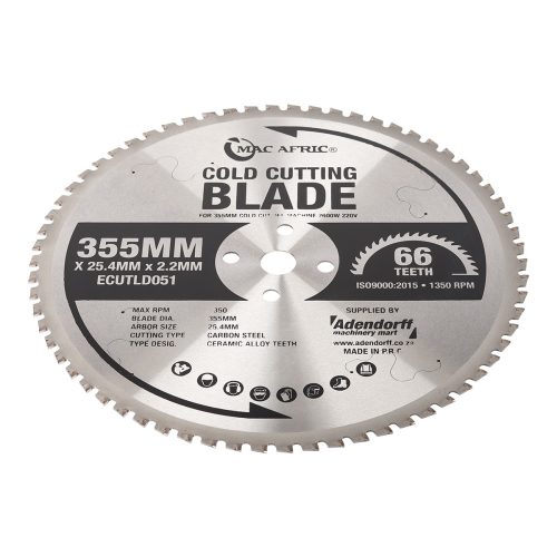 MAC AFRIC 355mm 66T Cold Cut Blade for ECUTLD050 (Solid Cutting)