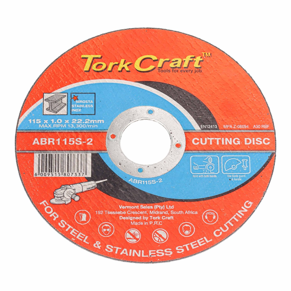TORK CRAFT 115 x 1.0 x 22.2 MM Steel Cutting Disc