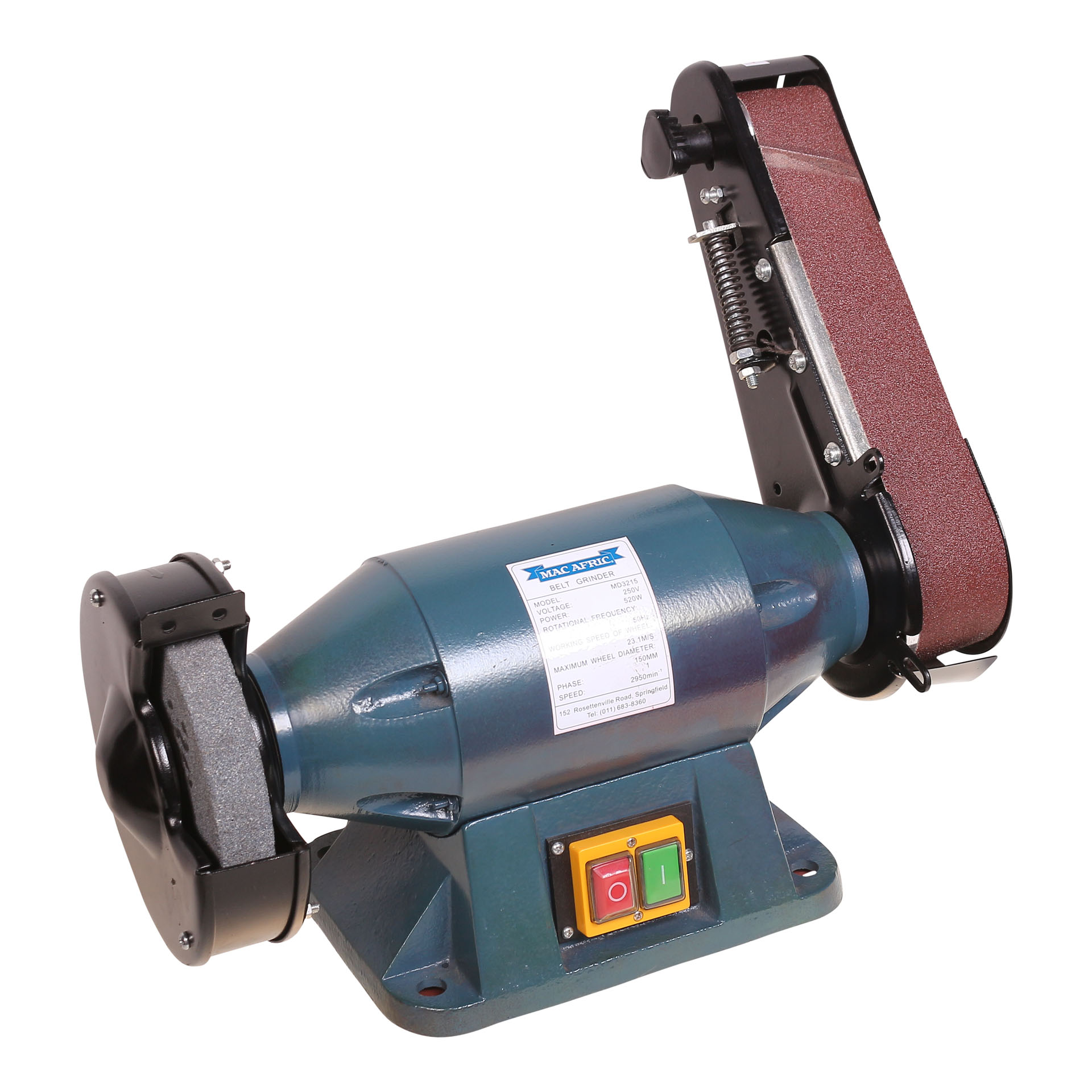 MAC AFRIC 6" IN (150 MM) Belt Bench Grinder