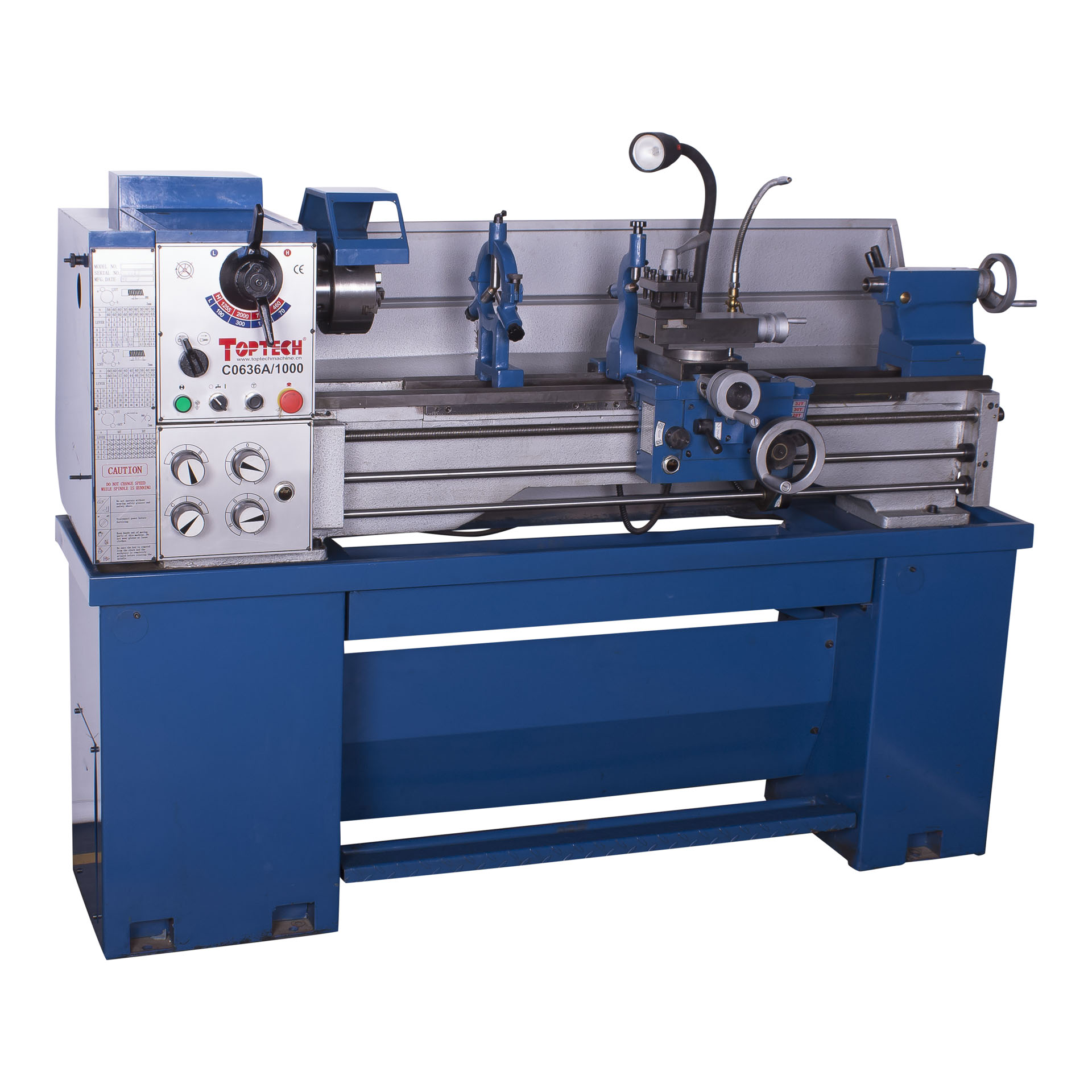 MAC AFRIC 1 M Geared Head Lathe with Stand, Foot Brake & Work Light - Image 2