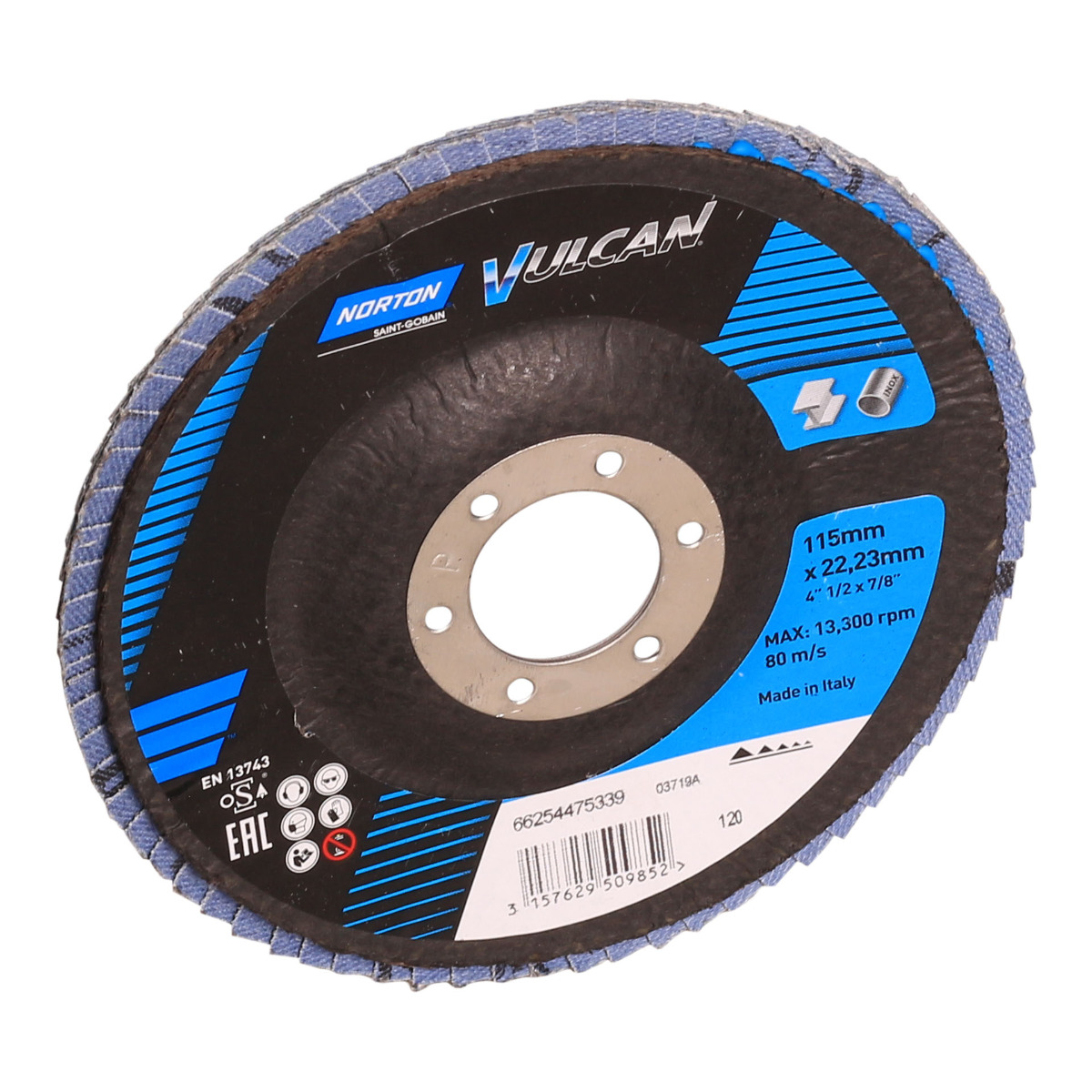 NORTON Vulcan Zirconia - Flap Discs 115 x 22.23 mm - 120 Grit