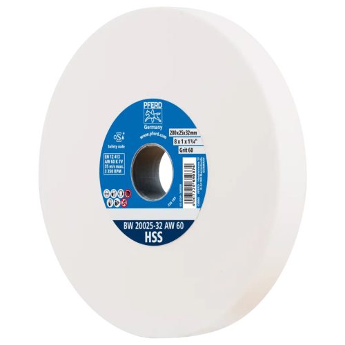 PFERD 200x25mm A60 Bench Grinding Wheel for Sharpening HSS Pilot Drills