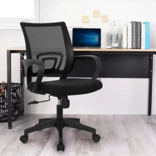 CAT 233 Office Adjustable Arm Chair – BLACK
