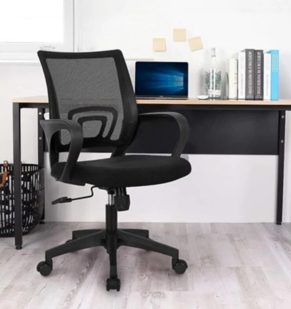 CAT 233 Office Adjustable Arm Chair – BLACK
