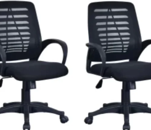 HOC 253 Office Adjustable Arm Chair – BLACK