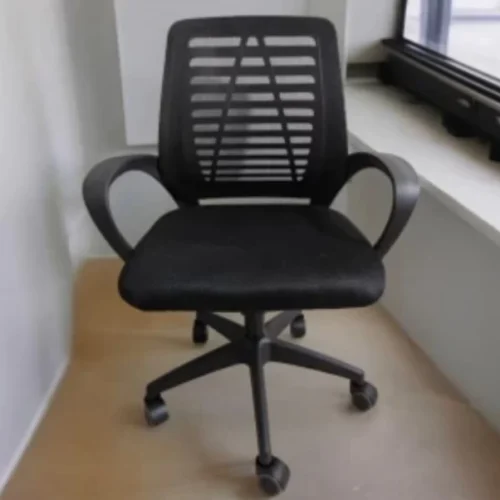 CROW 253 Office Adjustable Arm Chair – BLACK