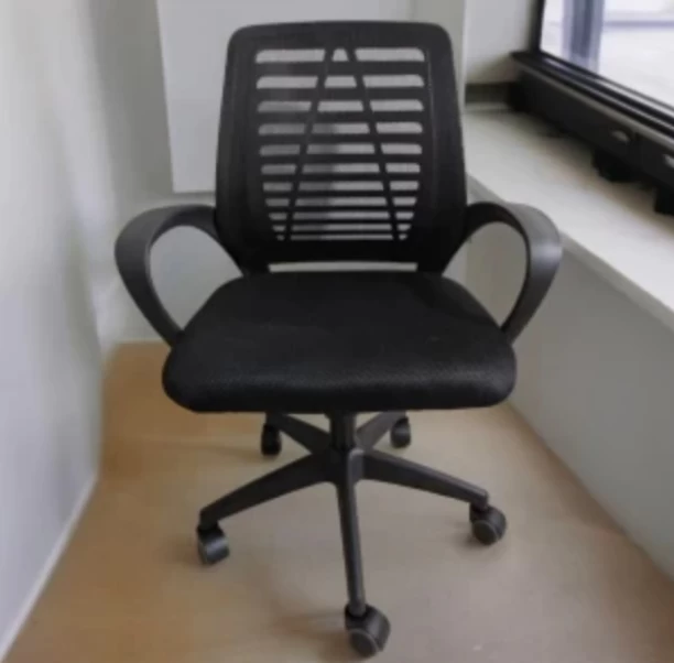 CROW 253 Office Adjustable Arm Chair – BLACK
