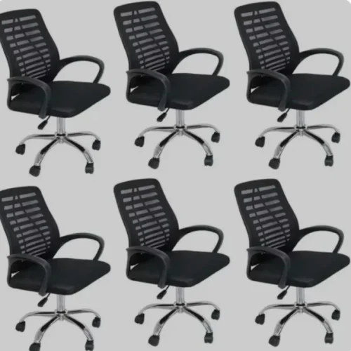 HOC 253 Office Adjustable Arm Chair – BALCK, SILVER