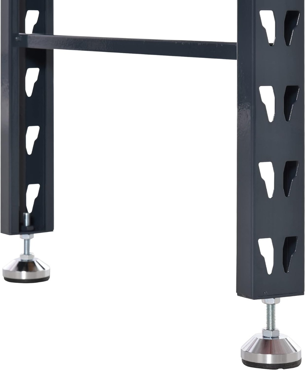 MAC AFRIC Work Table with Adjustable Footpads and Large Solid Wood Tabletop - Image 4