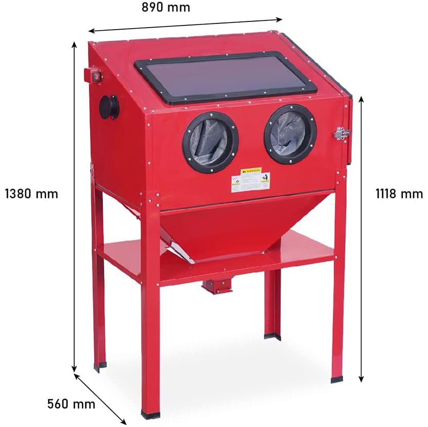 MAC AFRIC 220 Litre Sand Blast Cabinet on Stand - Image 4