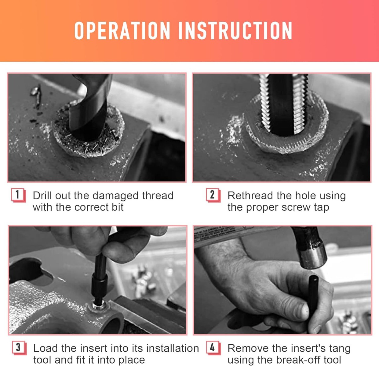MAC AFRIC 131 pce Metric Helicoil Thread Repair Kit - Image 4