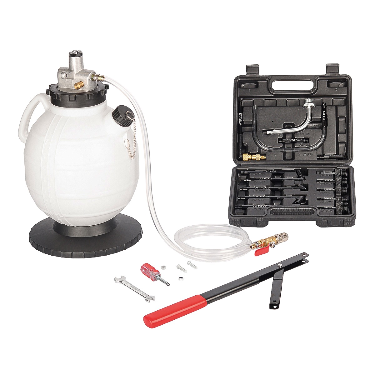 MAC AFRIC 7.5L Gearbox Oil Change Tool with 15 Adapters – Manual Operation - Image 2