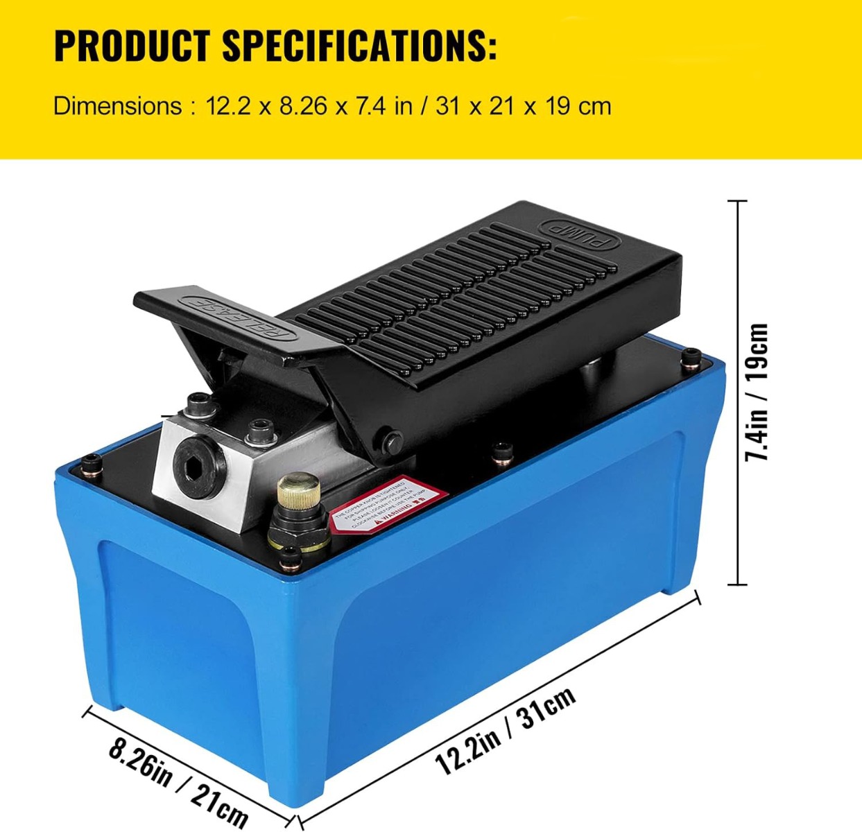 MAC AFRIC 10,000 PSI Pneumatic Powered Hydraulic Actuated Foot Pump - Image 5