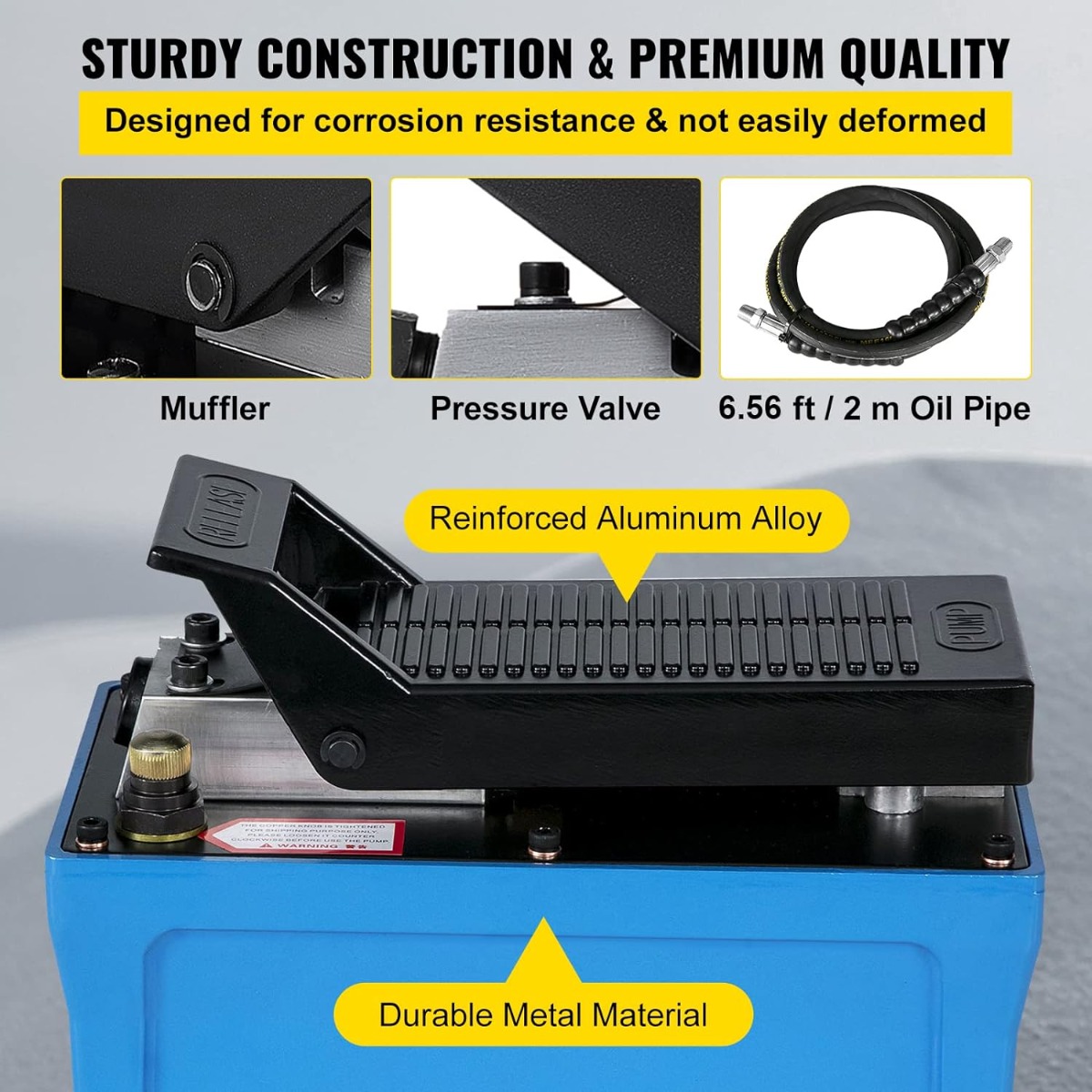 MAC AFRIC 10,000 PSI Pneumatic Powered Hydraulic Actuated Foot Pump - Image 6