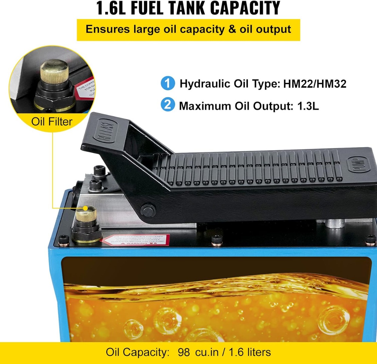 MAC AFRIC 10,000 PSI Pneumatic Powered Hydraulic Actuated Foot Pump - Image 7