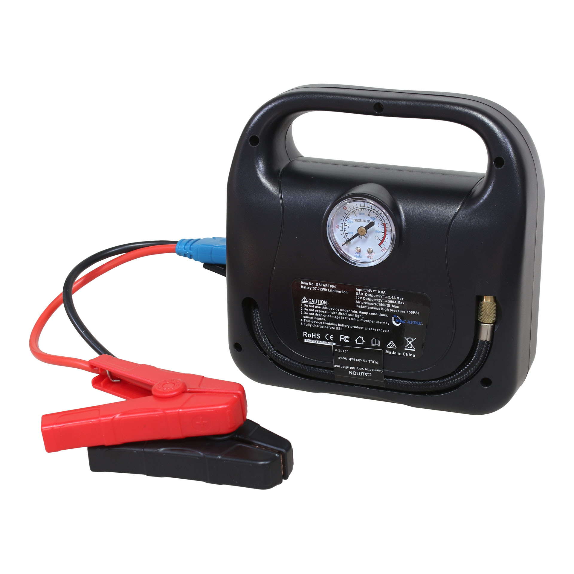 MAC AFRIC All-in-One 12V Lithium Jump Starter & Built in Inflator - Image 2