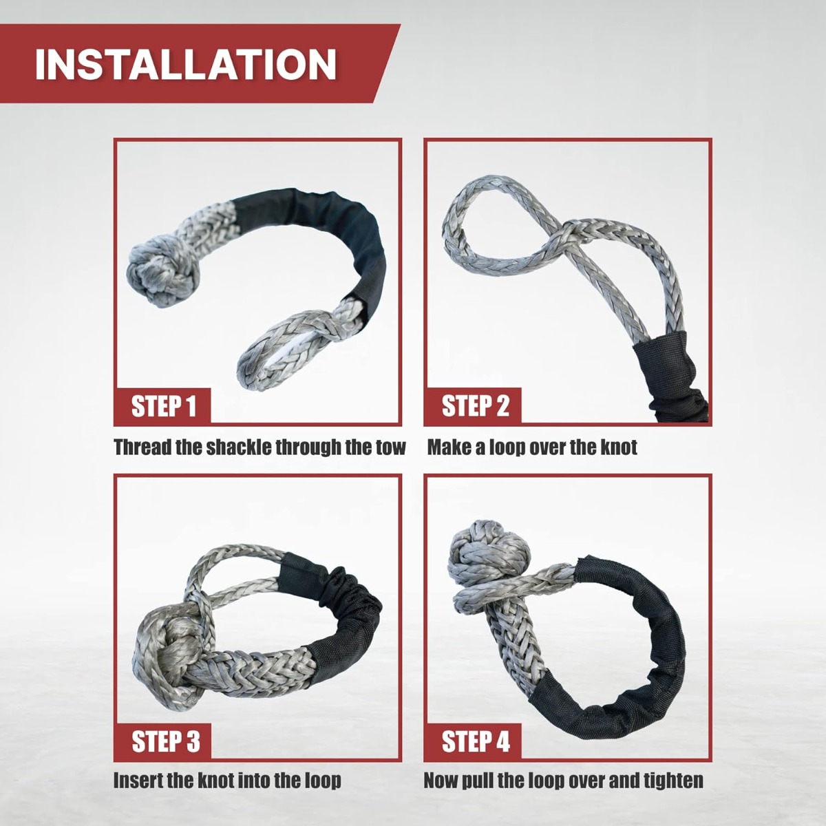 MAC AFRIC 2 Ton Towing Rope Soft Shackle - Image 2